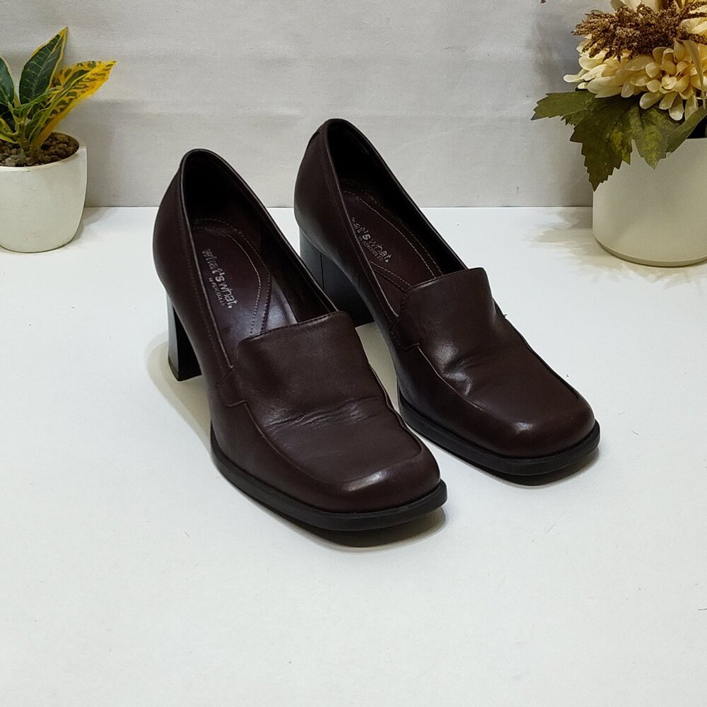 Aerosoles Whats What Leather Pump Chloe Style Brown 2.5" Heel Size 7M Work Shoes